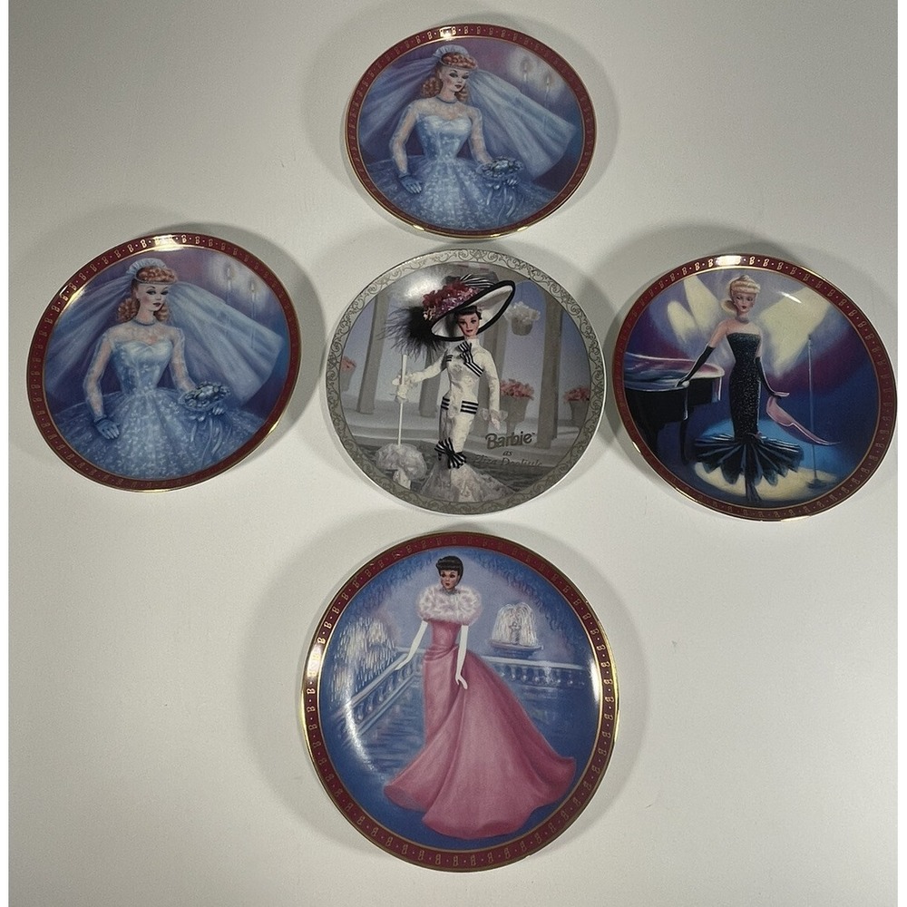 High Fashion Barbie Collector Plates Lot Of 5 Susie 4 Morton 1 Eliza‎ Doolittle